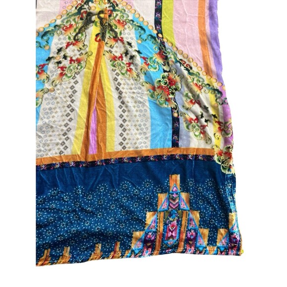 JOHNNY WAS Angie Silk Blend Velvet Tunic Dress Sz M Boho - Picture 5 of 16